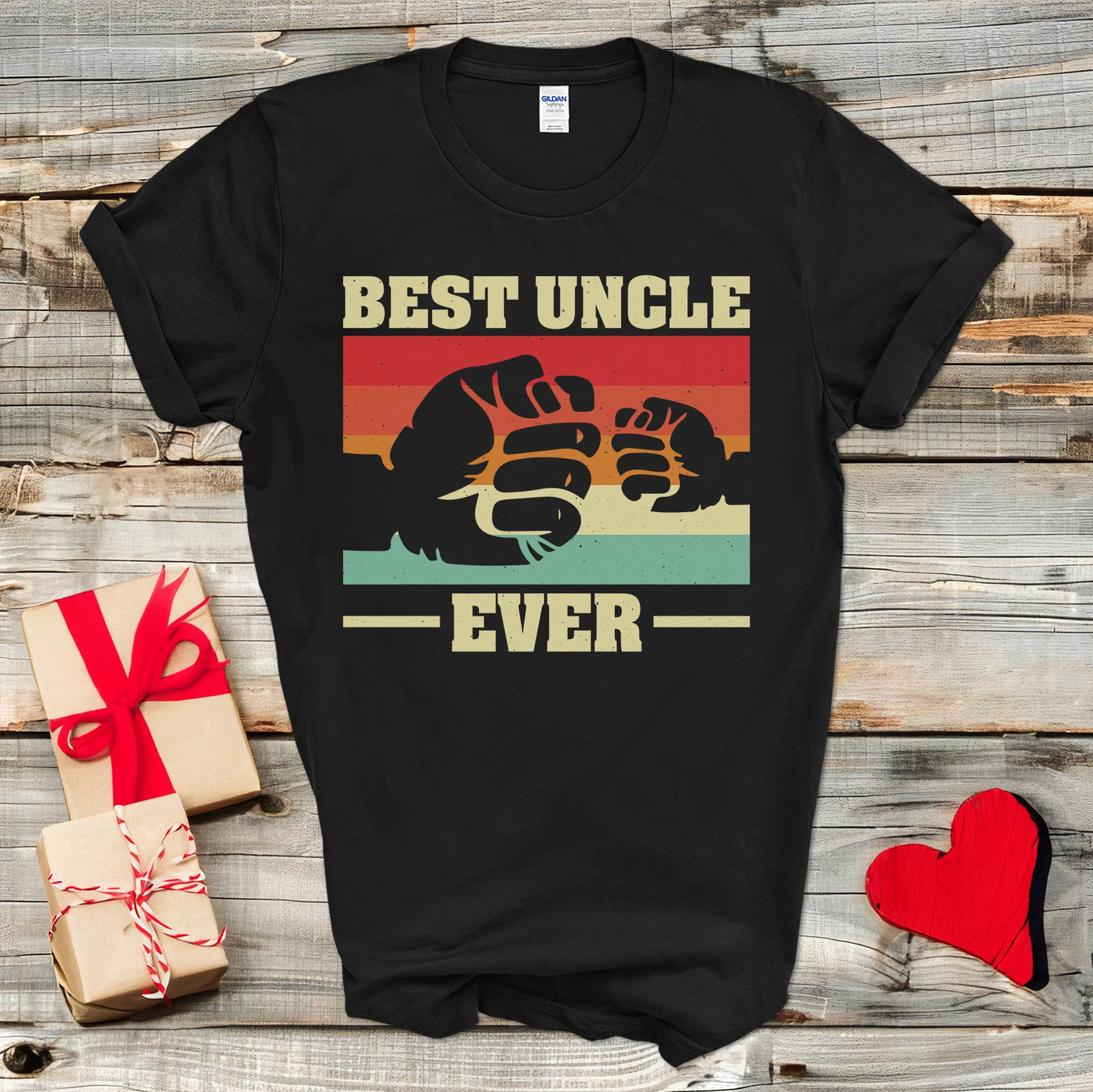 Retro Fist Bump Uncle T-Shirt