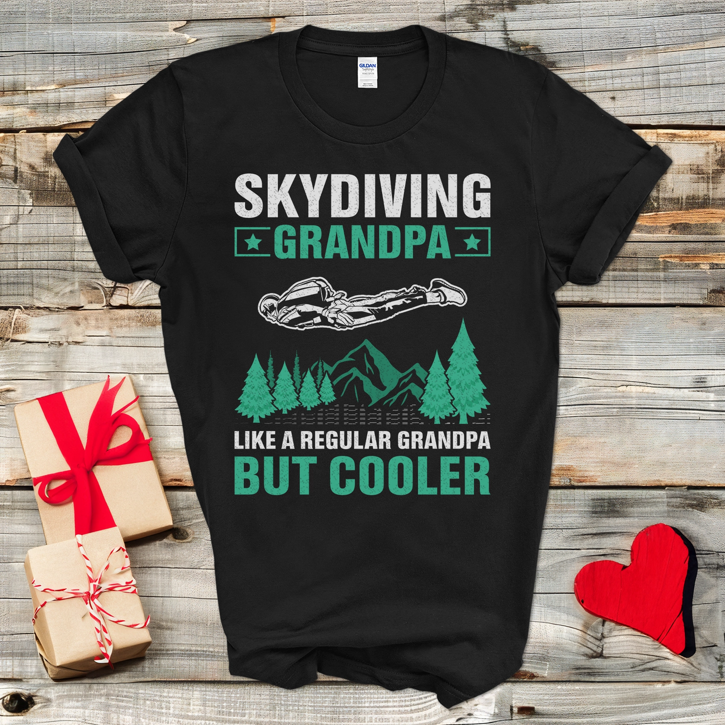 Skydiving Grandpa Graphic T-Shirt