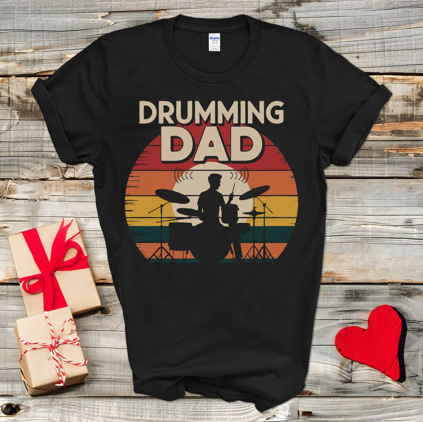 Sunset Drumming Dad T-Shirt