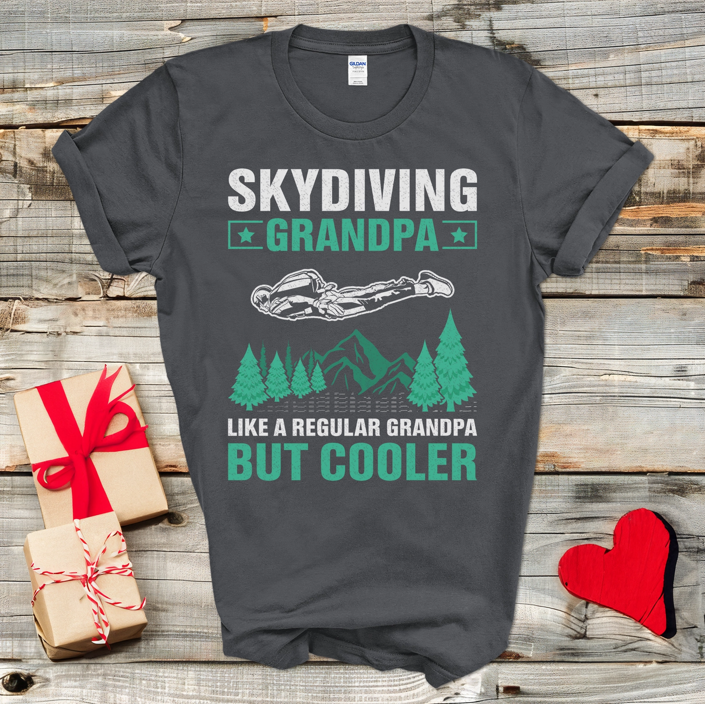 Skydiving Grandpa Graphic T-Shirt