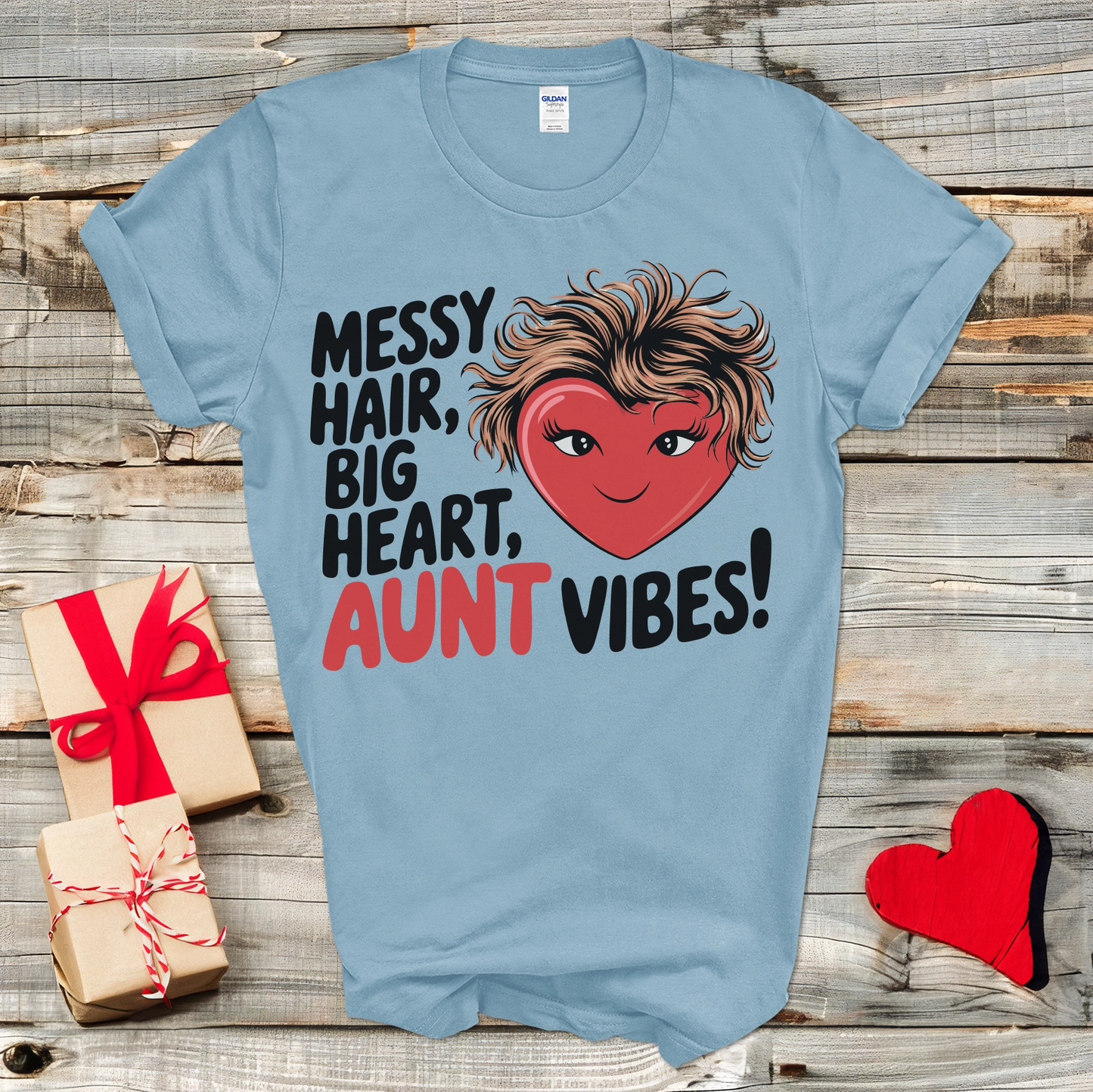 Heart Hair Aunt T-Shirt