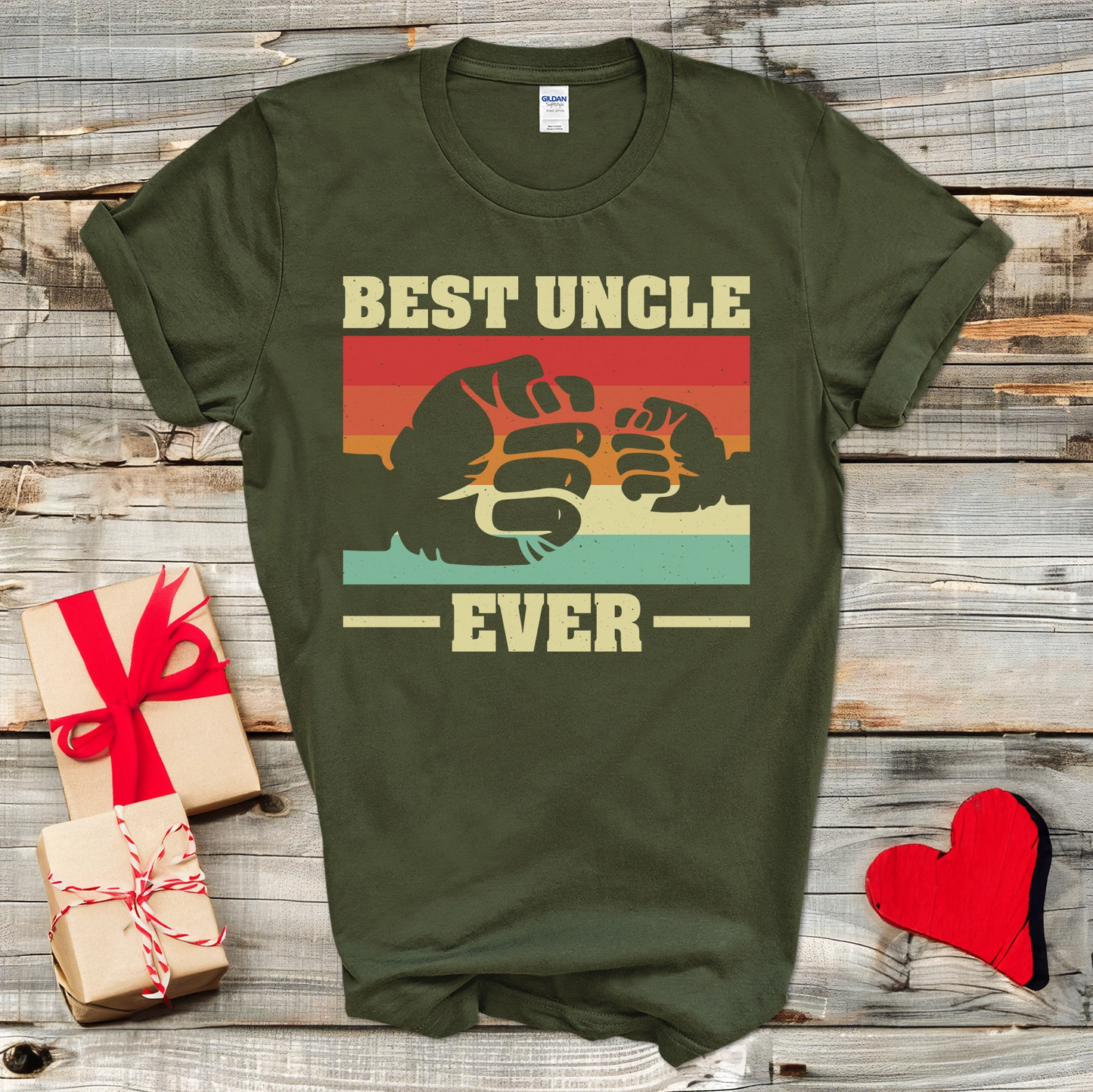 Retro Fist Bump Uncle T-Shirt