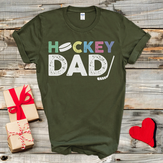 Hockey Dad Colorful T-Shirt