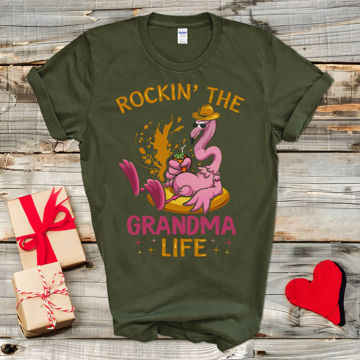 Flamingo Grandma Life T-Shirt