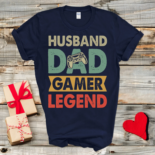 Husband Dad Gamer Legend T-Shirt