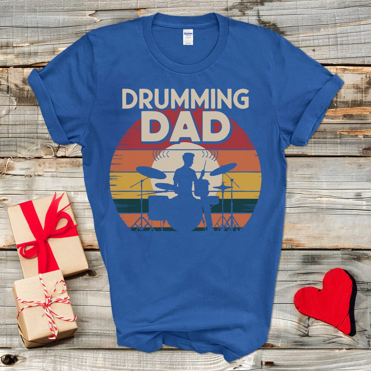 Sunset Drumming Dad T-Shirt