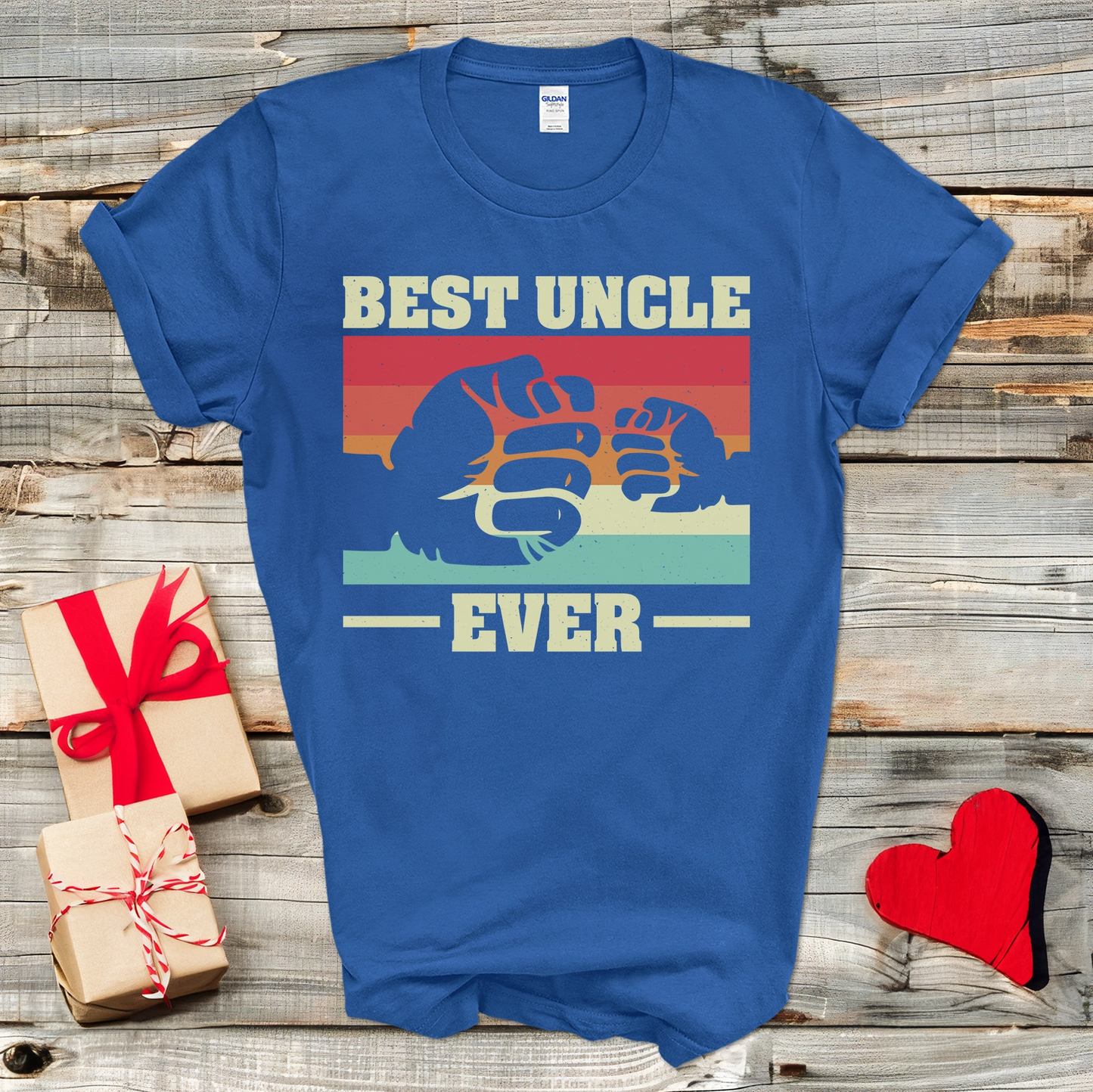 Retro Fist Bump Uncle T-Shirt