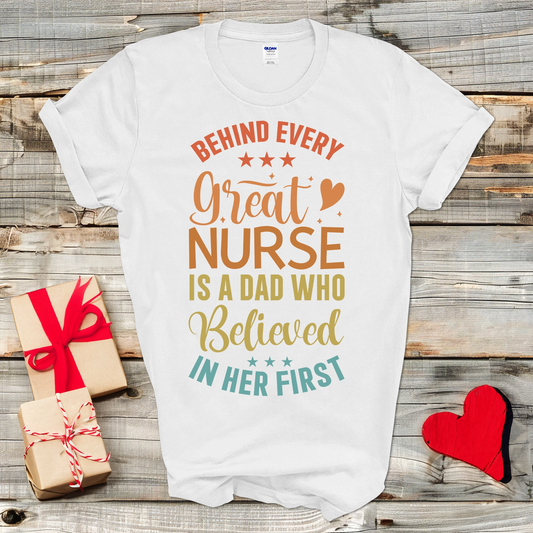 Dad-Backed Nurse Pride T-Shirt